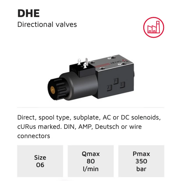 DHE-0713 24DC 20 ATOS Hydraulik-Steuerventil, NG06, 24 V DC