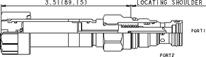 DLDAMHN 2-way, solenoid-operated directional spool valve